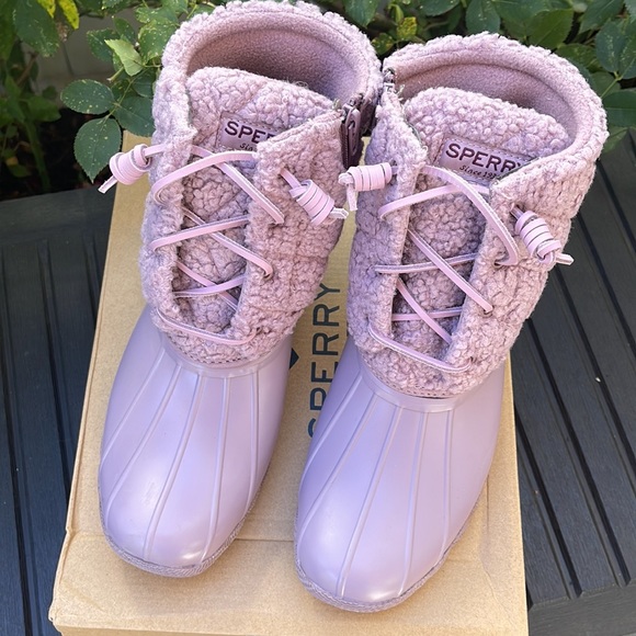 Sperry - Saltwater Sherpa Boots - Lavender Size:8 - Picture 3 of 16